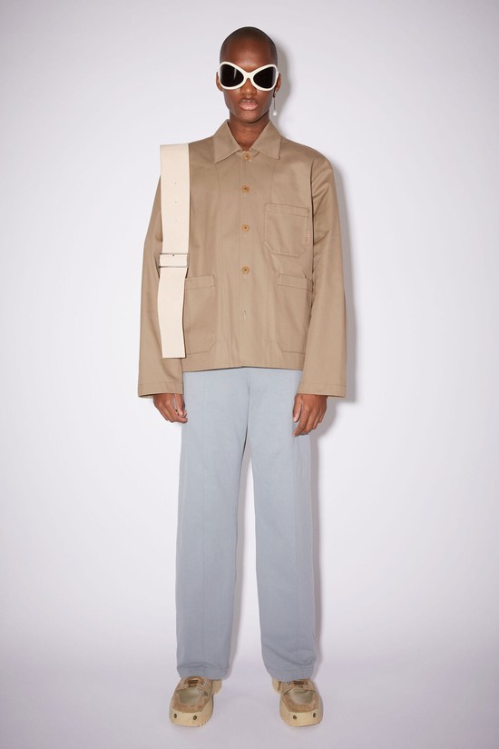 Beige Acne Studios Cotton Twill Men's Jackets | VATY-47903