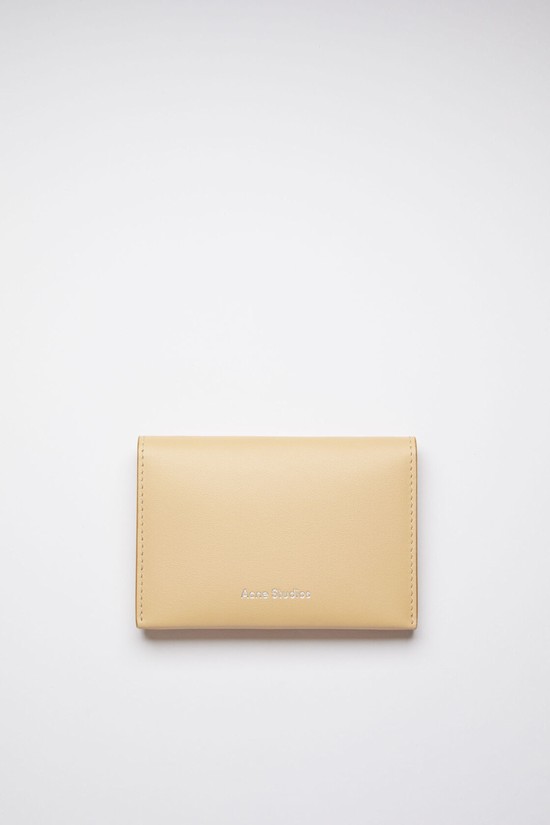 Beige Acne Studios Folded Card Holder Card Case | SLUK-72183