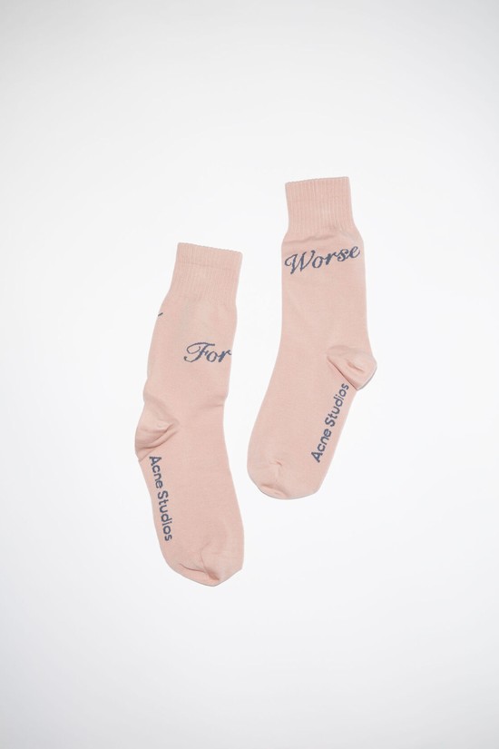 Beige Acne Studios Printed Socks | LESO-64859