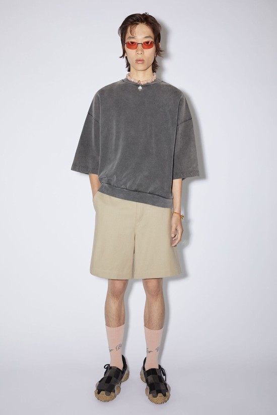 Beige Acne Studios Regular Fit Men's Shorts | DXCF-83617