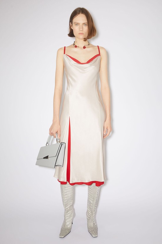 Beige Acne Studios Satin Slip Women's Dress | BJYL-35084