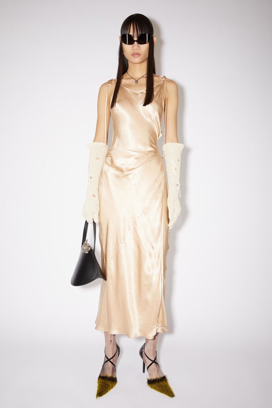 Beige Acne Studios Satin Women's Dress | NOBF-54620