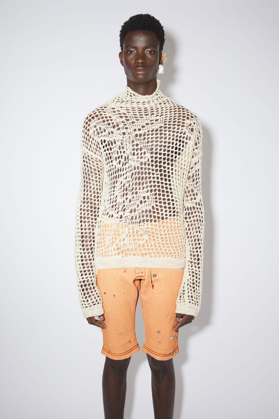 Beige Acne Studios Wool Blend Jumper Men's Knitwear | INPR-06397