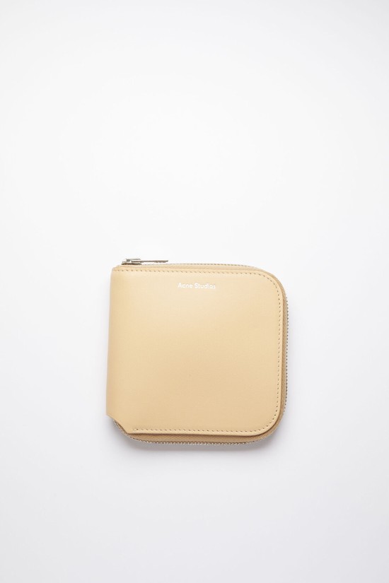 Beige Acne Studios Zippered Wallet | EMIU-26354