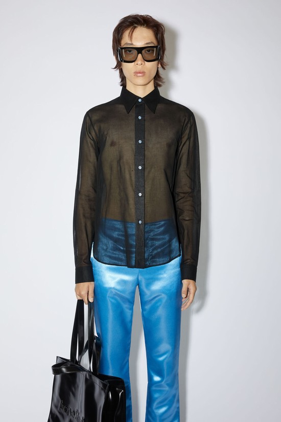 Black Acne Studios Button-up Men's Shirts | CYRX-51348