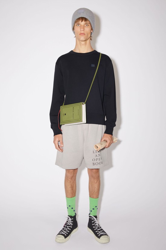 Black Acne Studios Crew Neck Men's Sweatshirts | KZUX-15203