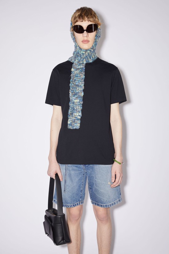 Black Acne Studios Crew Neck Men's T Shirts | ABZX-36019