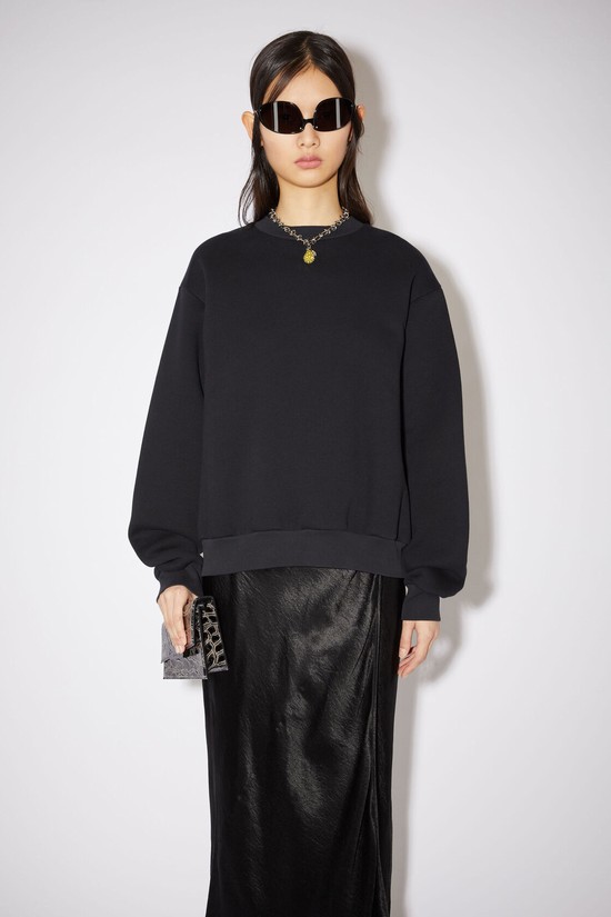 Black Acne Studios Crew Neck Women's Sweatshirts | GCZR-46583