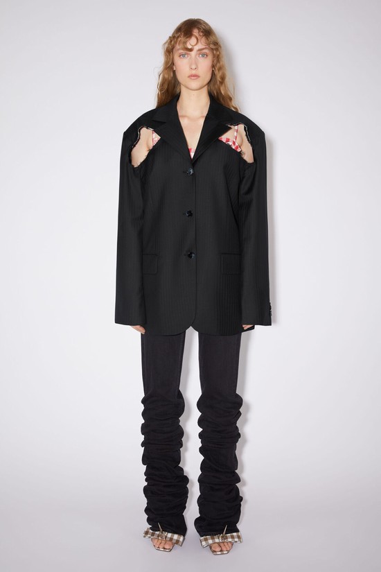 Black Acne Studios Deconstructed Women's Jackets | GNJQ-61283