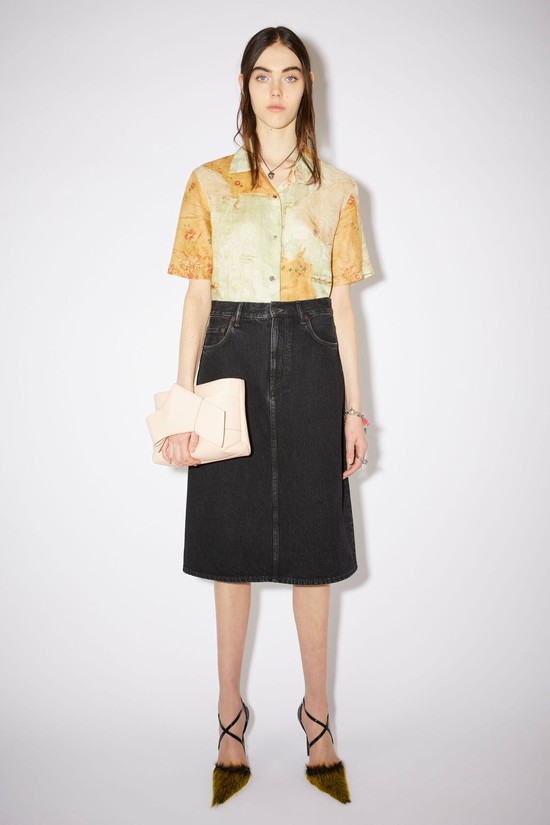 Black Acne Studios Denim Midi Women's Skirts | RLNQ-28710