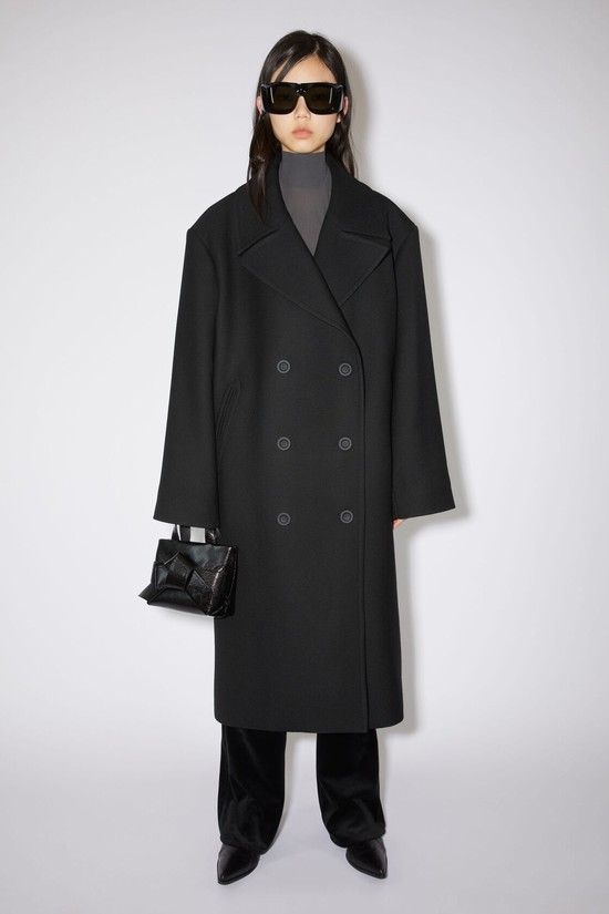 Black Acne Studios Double-breasted Women's Coats | GEYM-73908