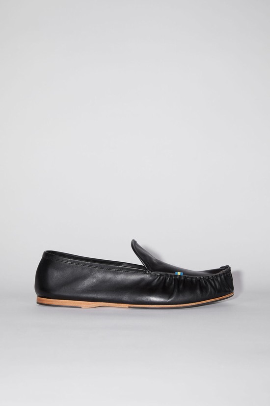 Black Acne Studios Leather Men's Slip On | JBNS-89257