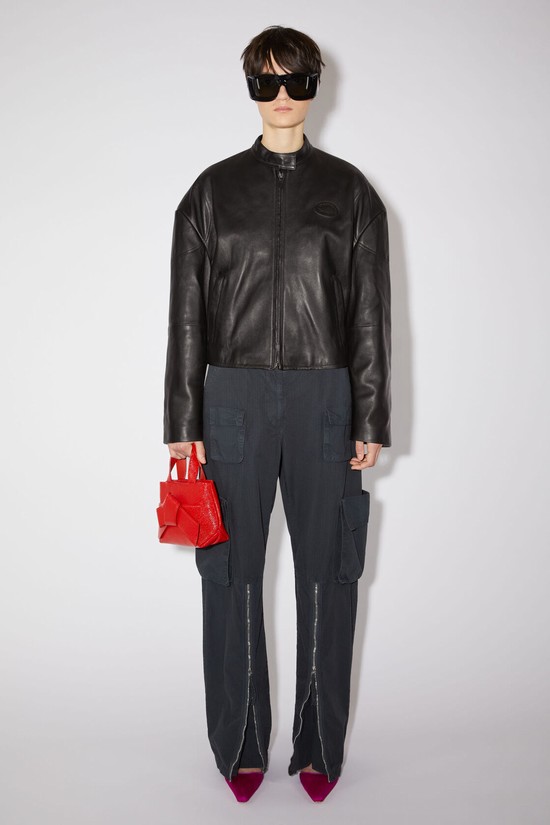 Black Acne Studios Leather Women's Jackets | GOYS-04389