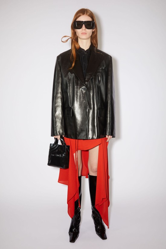 Black Acne Studios Leather Women's Jackets | XBNR-78643