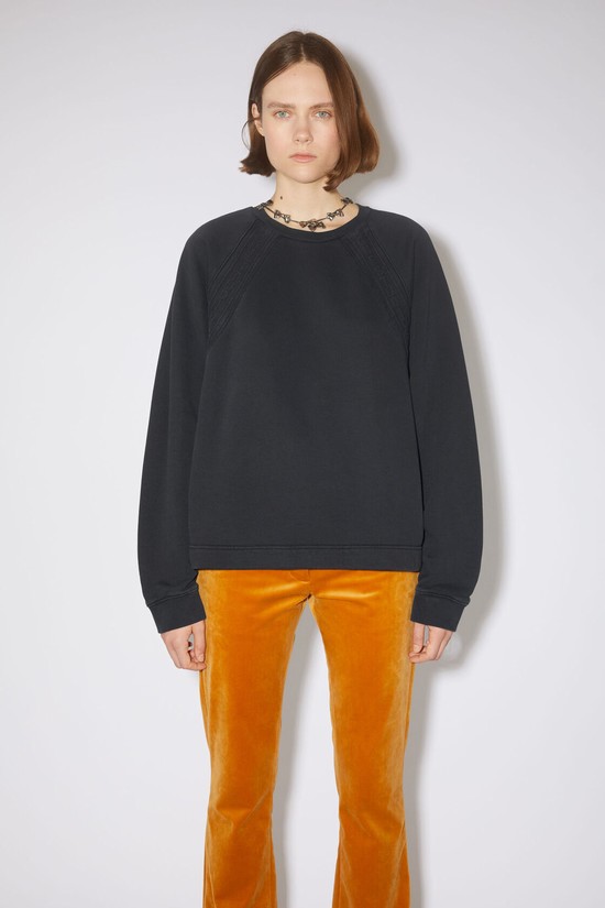 Black Acne Studios Logo Tape Women's Sweatshirts | GTRD-18503