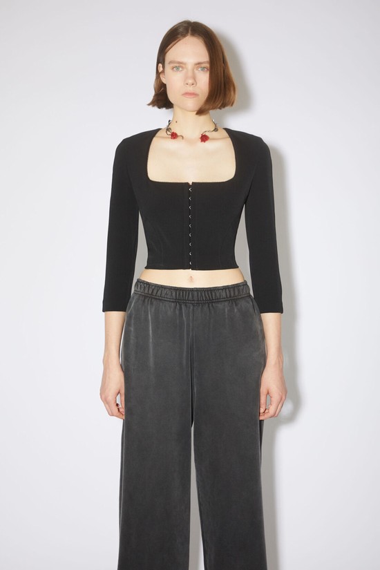 Black Acne Studios Long Sleeve Top Women's Blouse | ILRN-37642