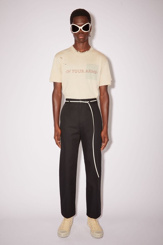 Black Acne Studios Regular Fit Men's Trousers | WKHN-07231