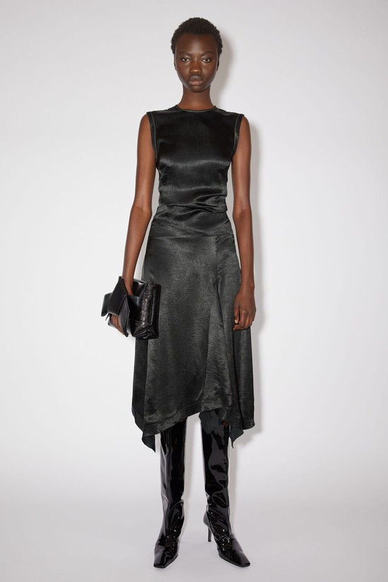 Black Acne Studios Satin Women's Dress | VEOM-09871