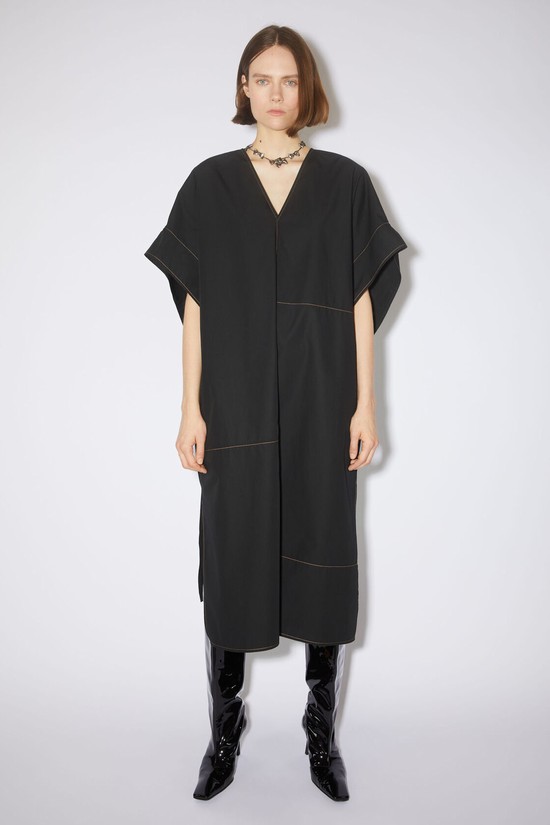 Black Acne Studios Short Sleeve Women's Dress | MOFX-67203