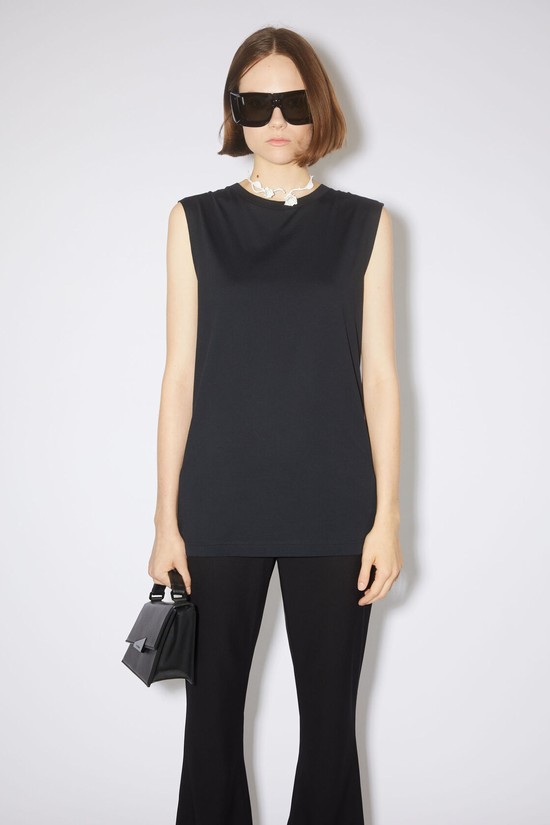 Black Acne Studios Sleeveless Women's T Shirts | TKVY-14750