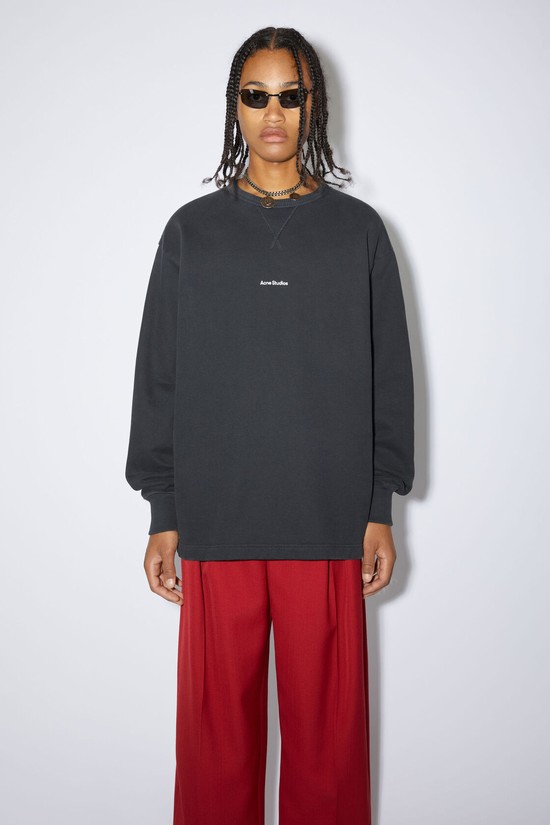 Black Acne Studios Stamp Logo Men's Sweatshirts | BGMW-47251