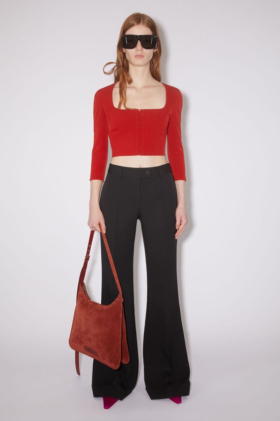 Black Acne Studios Tailored Women's Trousers | IZXD-06451