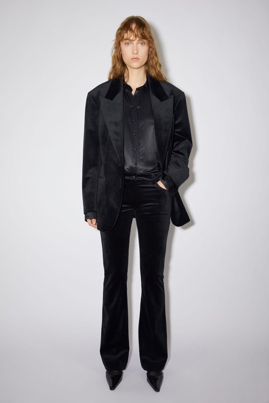 Black Acne Studios Velvet Women's Trousers | GWQE-56498