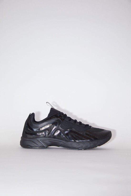 Black / Black / Black Acne Studios Lace-up Women's Sneakers | NZCP-83270