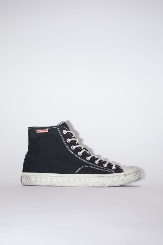 Black / White Acne Studios High Top Men's Sneakers | DYSX-25671