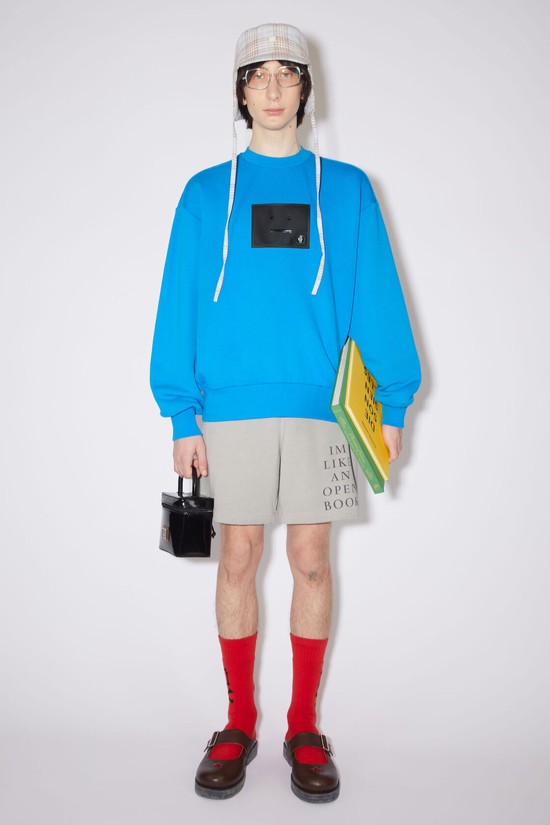 Blue Acne Studios Crew Neck Men's Sweatshirts | PWAR-62047