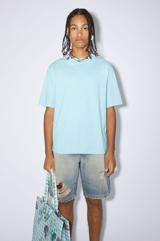 Blue Acne Studios Crew Neck Men's T Shirts | DQIA-53721