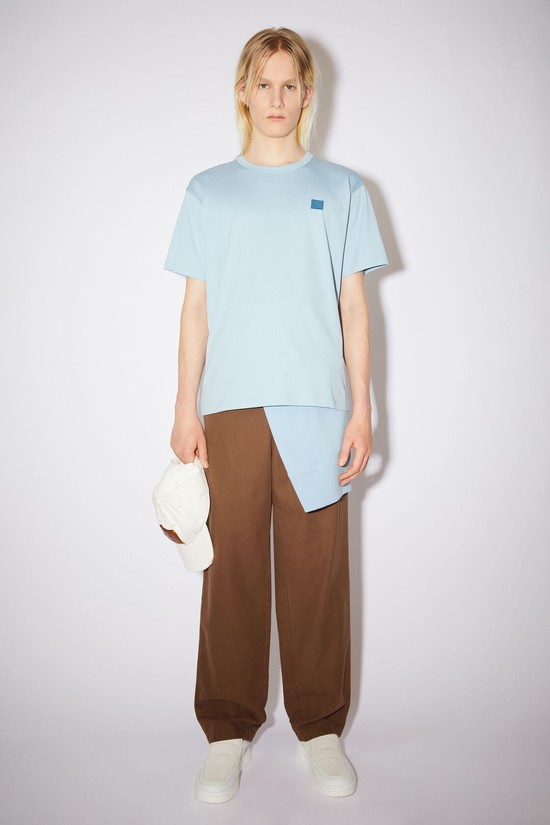 Blue Acne Studios Crew Neck Men's T Shirts | HMGY-02318