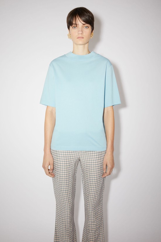 Blue Acne Studios Crew Neck Women's T Shirts | JHNX-19270