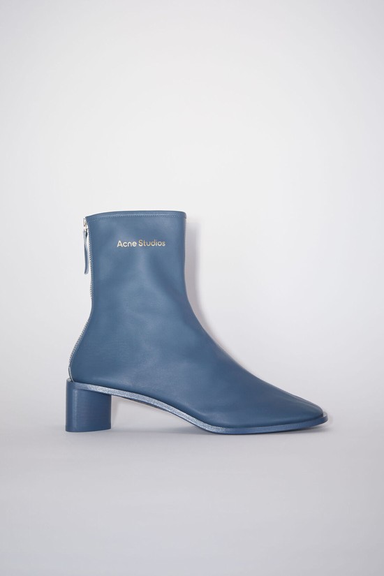 Blue Acne Studios Logo Women's Ankle Boots | IYVM-39782