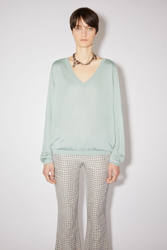 Blue Acne Studios Silk Jumper Women's Knitwear | VGJA-04318