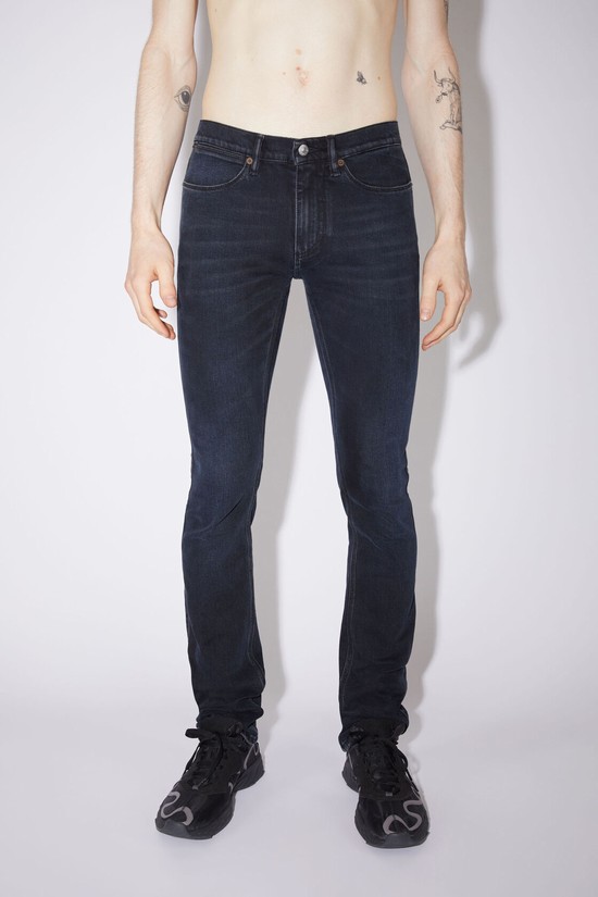 Blue / Black Acne Studios Slim Fit - Max Men's Jeans | ZHAF-97143