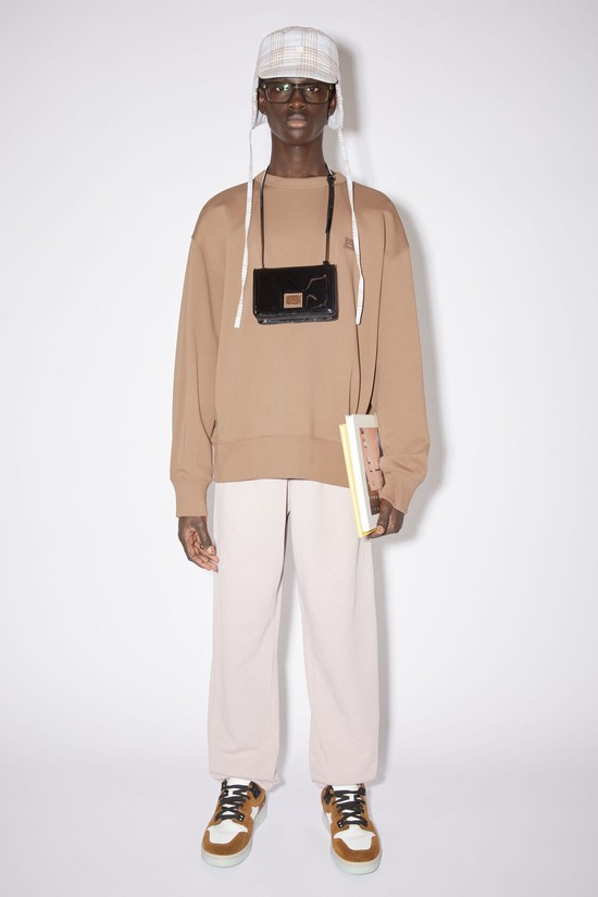 Brown Acne Studios Crew Neck Men's Sweatshirts | EXBD-98164