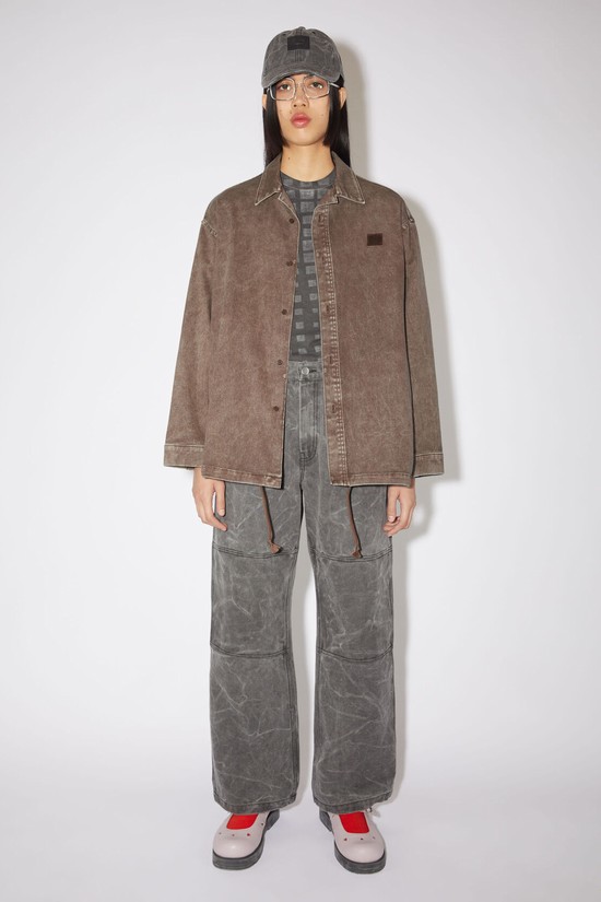 Brown Acne Studios Face Patch Women's Coats | CJES-49738