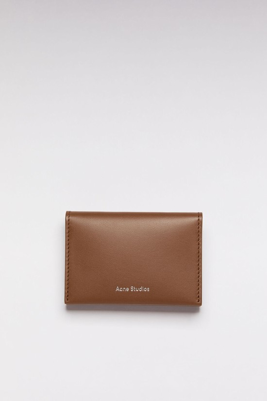 Brown Acne Studios Folded Card Holder Card Case | YPHU-45179