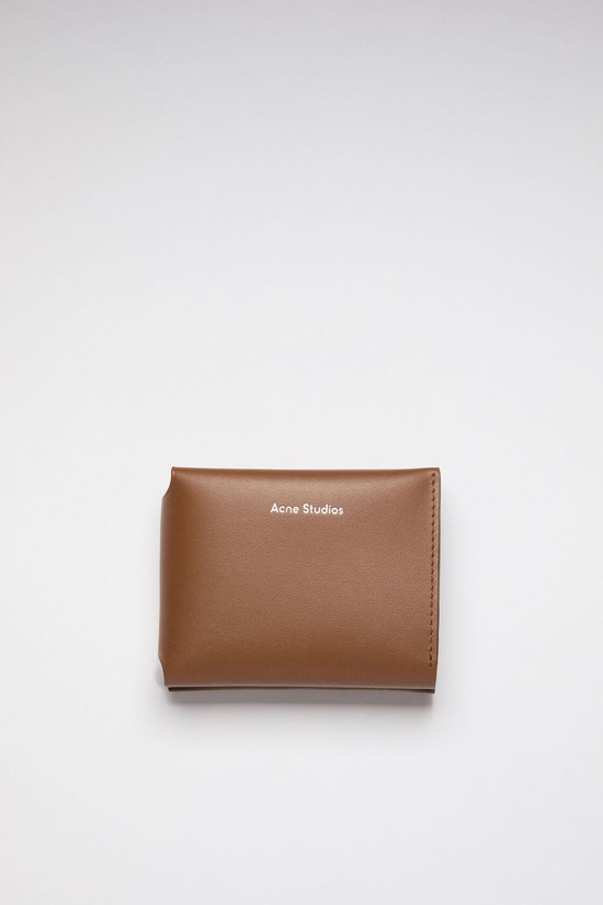 Brown Acne Studios Folded Card Wallet | TDBC-72369