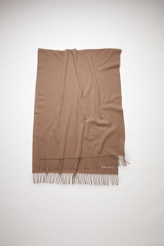 Brown Acne Studios Fringe Wool - Oversized Scarf | VSON-34529