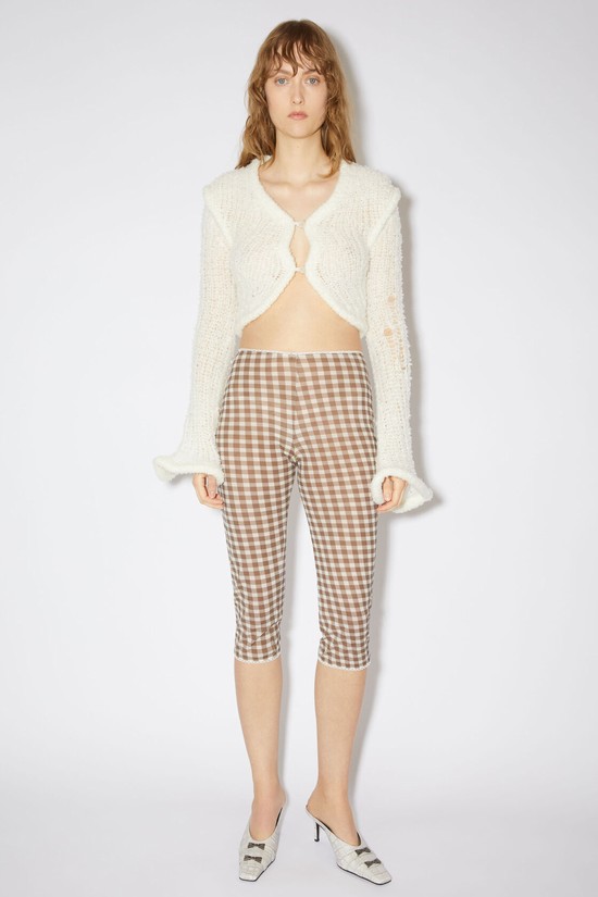 Brown Acne Studios Gingham Tights Women's Trousers | AMPY-30782