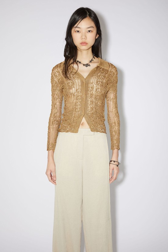 Brown Acne Studios Knitted Button-up Women's Knitwear | RUPL-26957