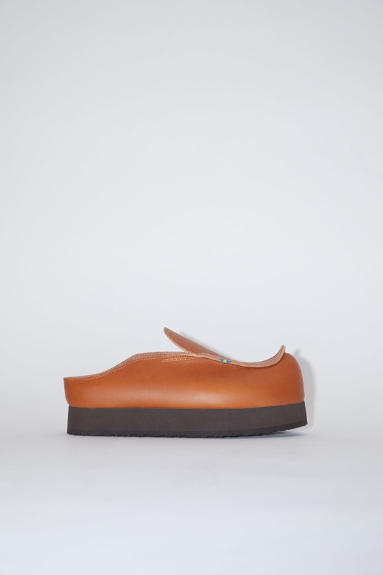 Brown Acne Studios Leather Men's Slip On | QTIU-59280