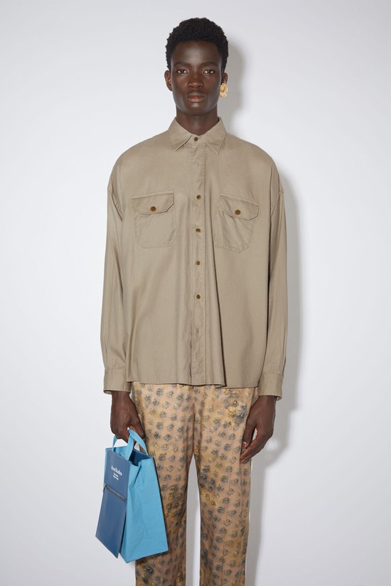 Brown / Beige Acne Studios Button-up Men's Shirts | OKGR-68291