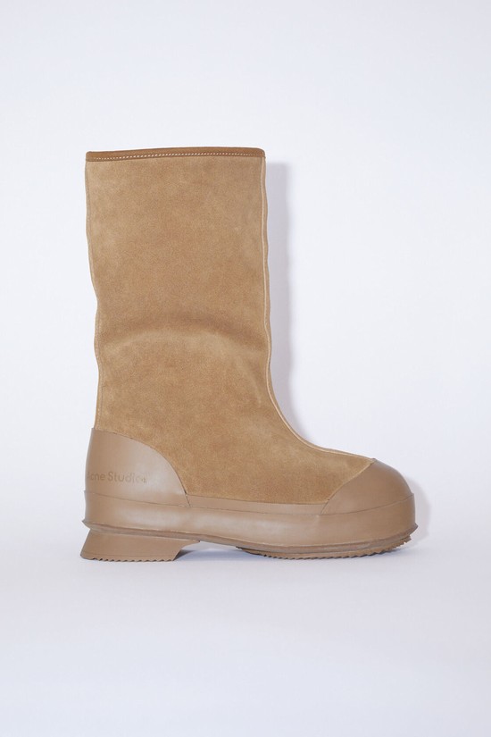 Brown / Beige Acne Studios Reversible Women's Ankle Boots | FYAJ-83192