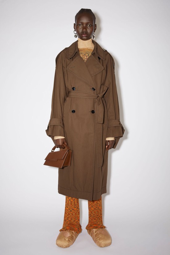 Coffee / Brown Acne Studios Double-breasted Trench Women's Coats | VTSU-39561