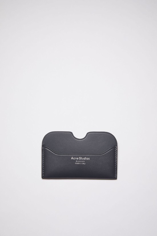 Dark Blue Acne Studios Leather Card Case | ABEH-90732