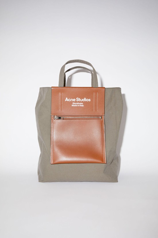 Dark Brown / Dark Brown Acne Studios Papery Nylon Tote Bag | AOKT-47356