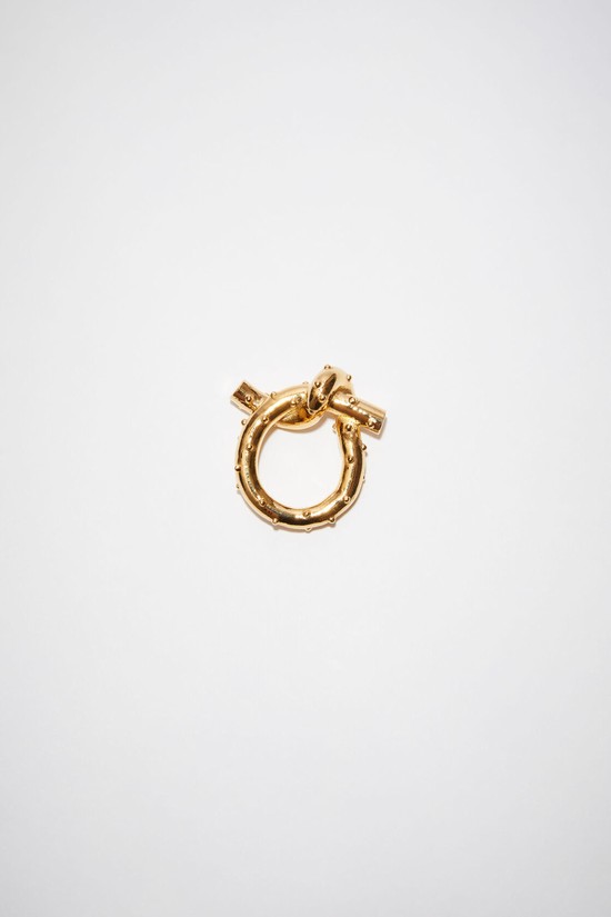 Gold Acne Studios Knot Ring Jewellery | JAQL-56107